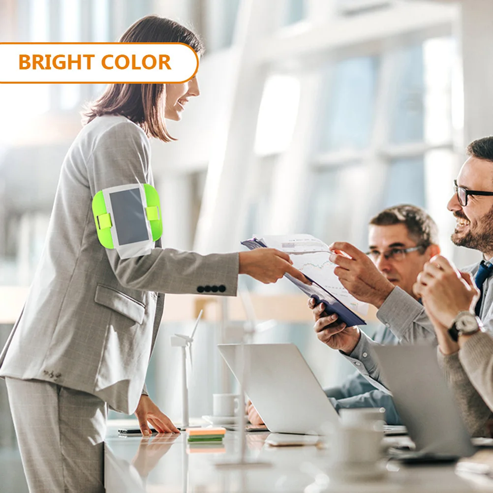 

3 шт., держатель для бейджа, регулируемая эластичная повязка на руку, рукав для удостоверения личности, держатели для бейджей безопасности, многоразовые портативные