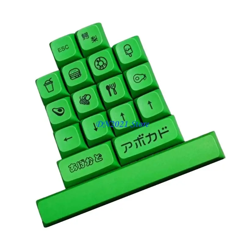 F3KE Mechanical Keyboard Keycaps 17PCS XDA Profile Dye Sub Bees Cover for Cherries 61 64 84 96
