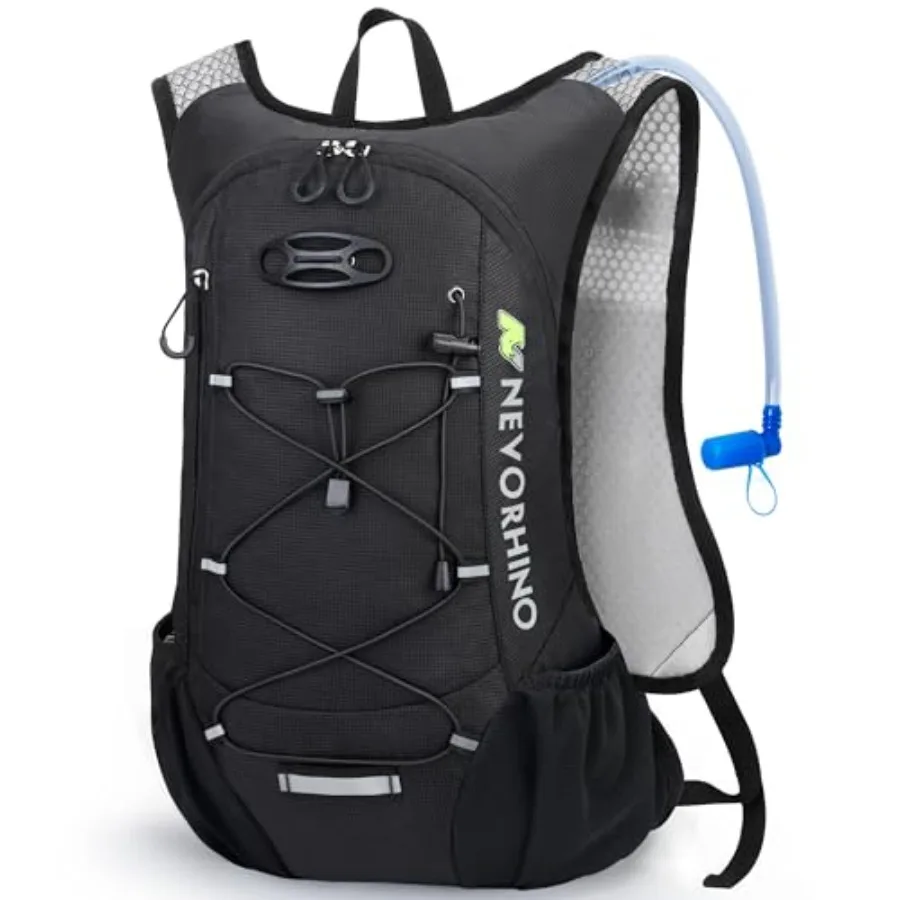 

Lightweight Hydration Backpack, Running Backpack with 2L Water Bladder, Hydro Water Daypack for Cycling Hiking Rave for Men Wom