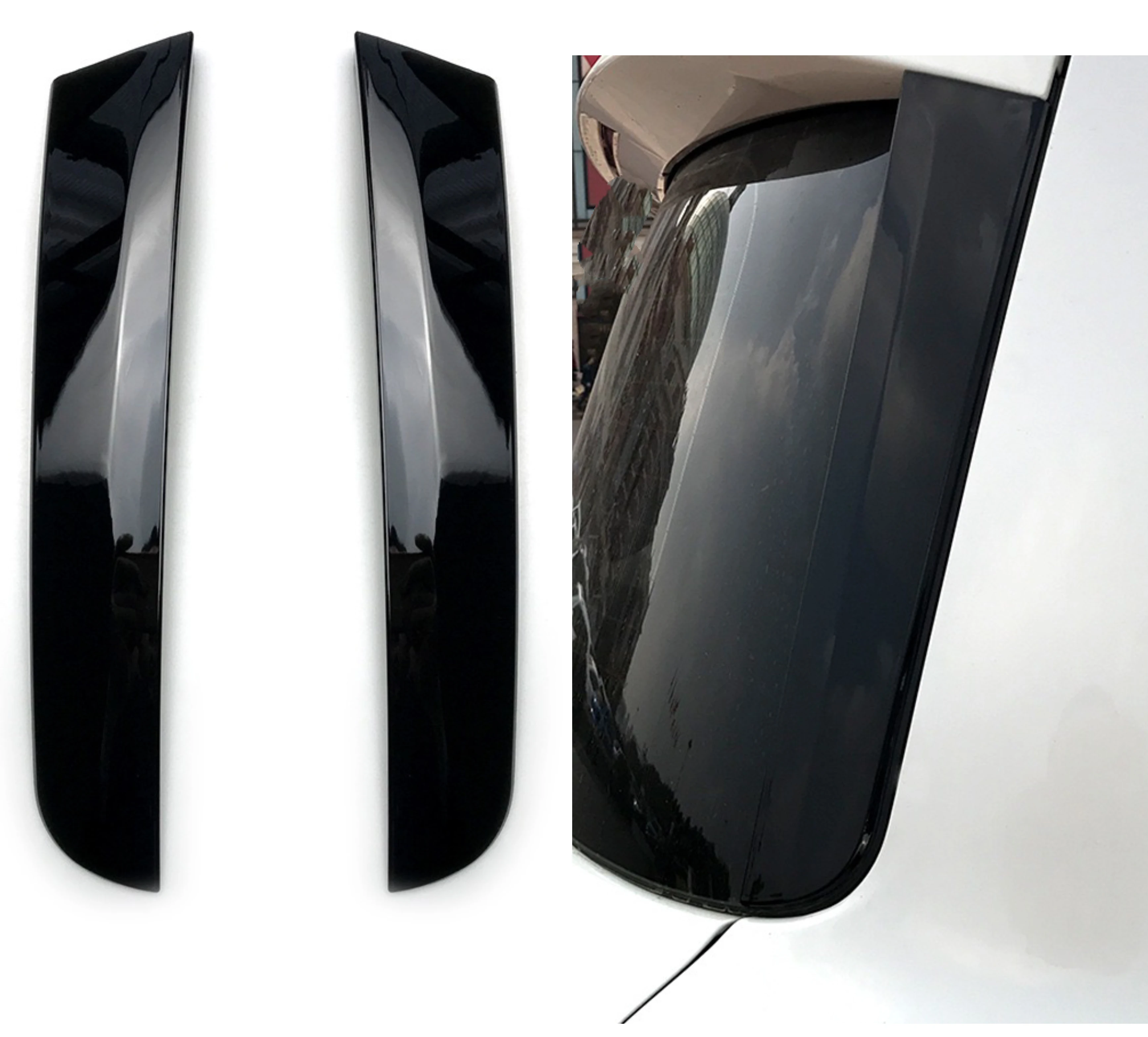 

For Nissan Y62 2010-2021 Rear Window Side Spoiler Wing ABS Tail Gate Lid Canards Splitter Side Spoiler Wings Glossy Blac