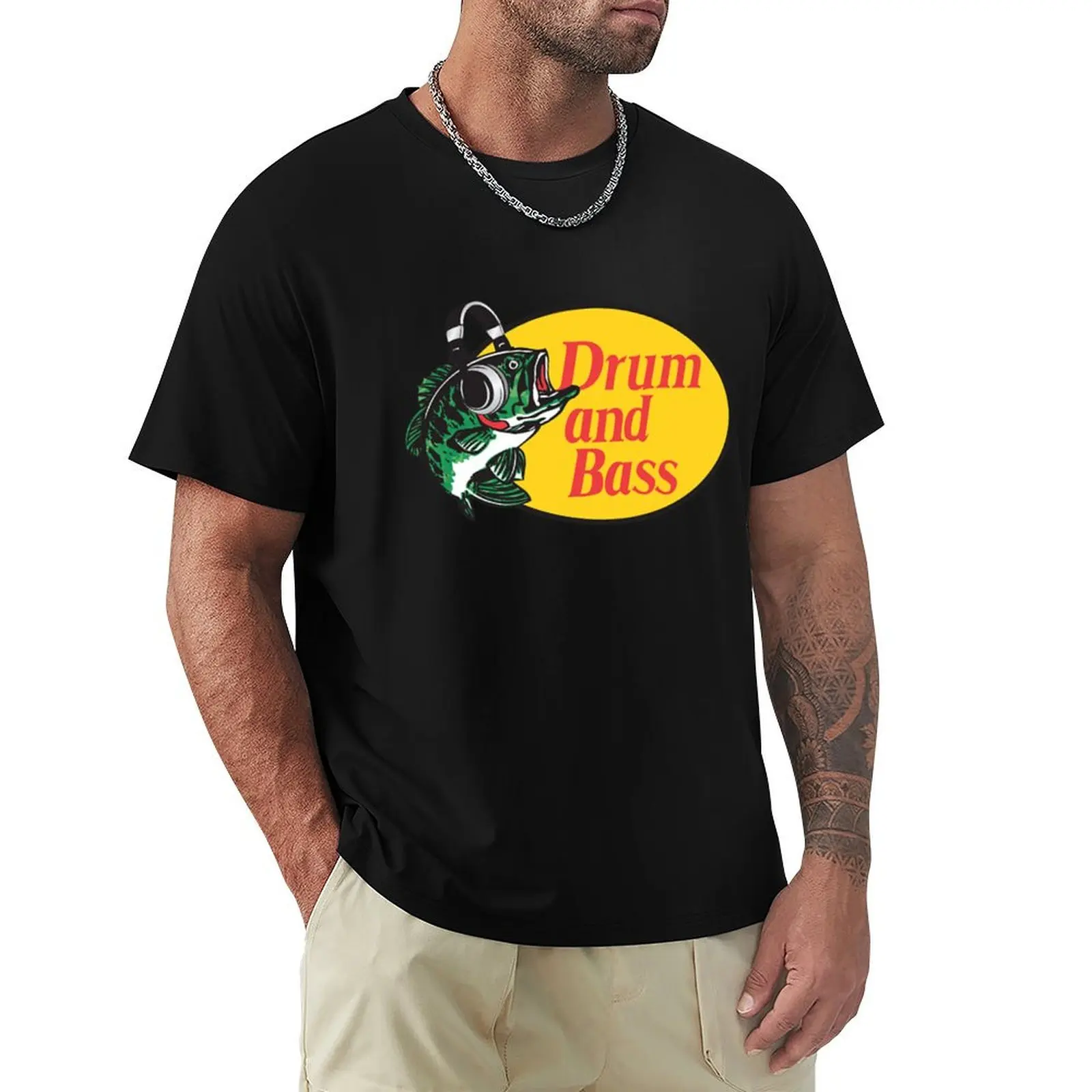 Drum and Bass T-Shirt Heavy Duty Casual Work Tee