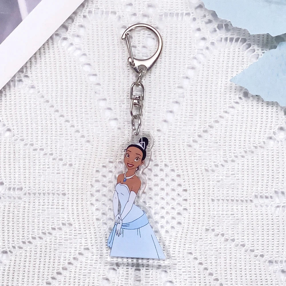 1/13Pcs Disney The Princess and the Frog Keychain Acrylic Keyrings Bag Charms Backpack Pendant Prop Decoration Friends Gifts view 2