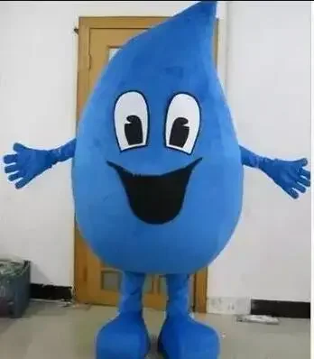 Water Drops Mascot Costume Cartoon Cosplay Costume Doll Activity Show Water Resources Environmental Protection  Purim Mask Party