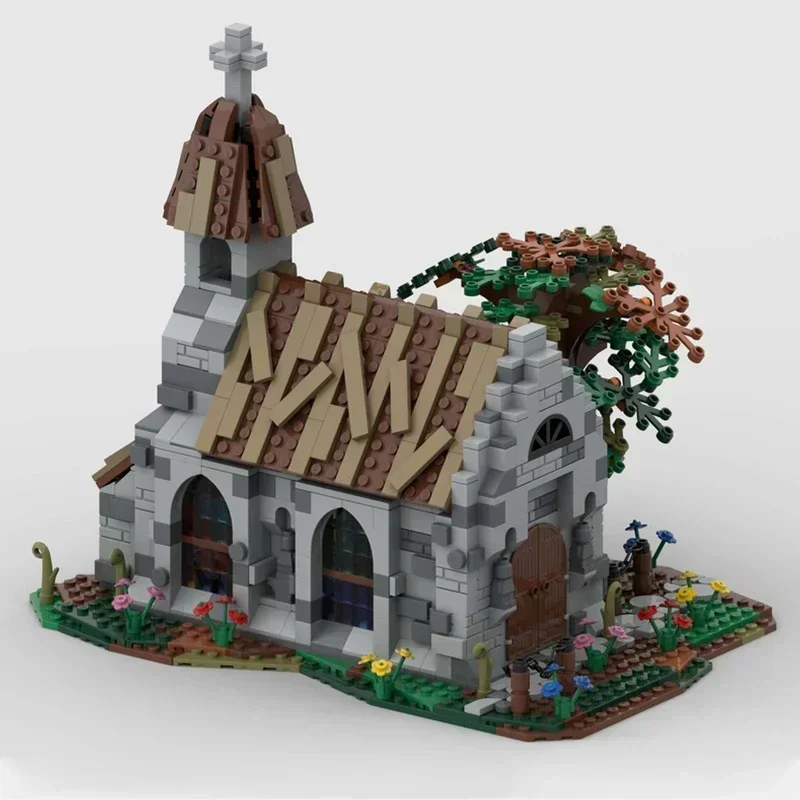 Modello centrale Moc Mattoni da costruzione King's Grave e Village Church Technology Blocchi modulari Regalo Giocattoli di Natale Set fai da te Assemblaggio