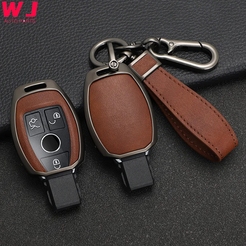 

Car Key Case Cover Key Bag For Mercedes Benz A B C S Class AMG GLA CLA GLC W176 W221 W204 W205 Accessories Holder Shell Keychain