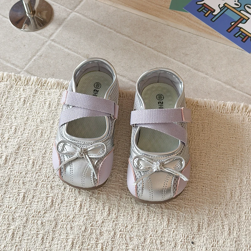 Kid's Shoes Fashion Bow for Girls Elegant Ballet Soft Sole Fashion Princess Single Shoes Casual Daily Girls' Single Shoes