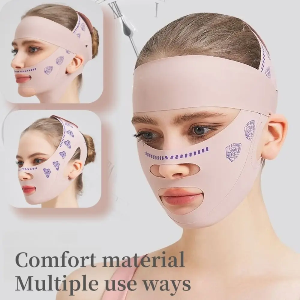 Portable Anti Wrinkle V Line Face Shaper Nasolabial Fold Breathable Face Slimming Mask Elastic Lift Up Face Lifting Strap Women