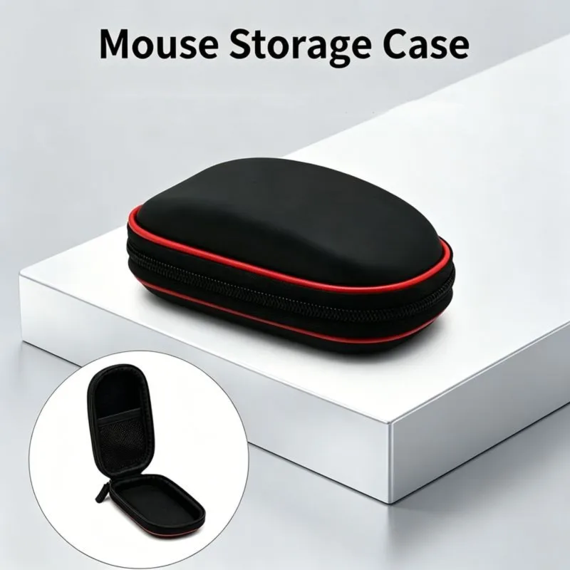 DT21 Magic Mouse Storage Bag for Mouse 1/2/3 Generation, Portable Bluetooth Wireless Mouse Case, EVA Protective Box, Black