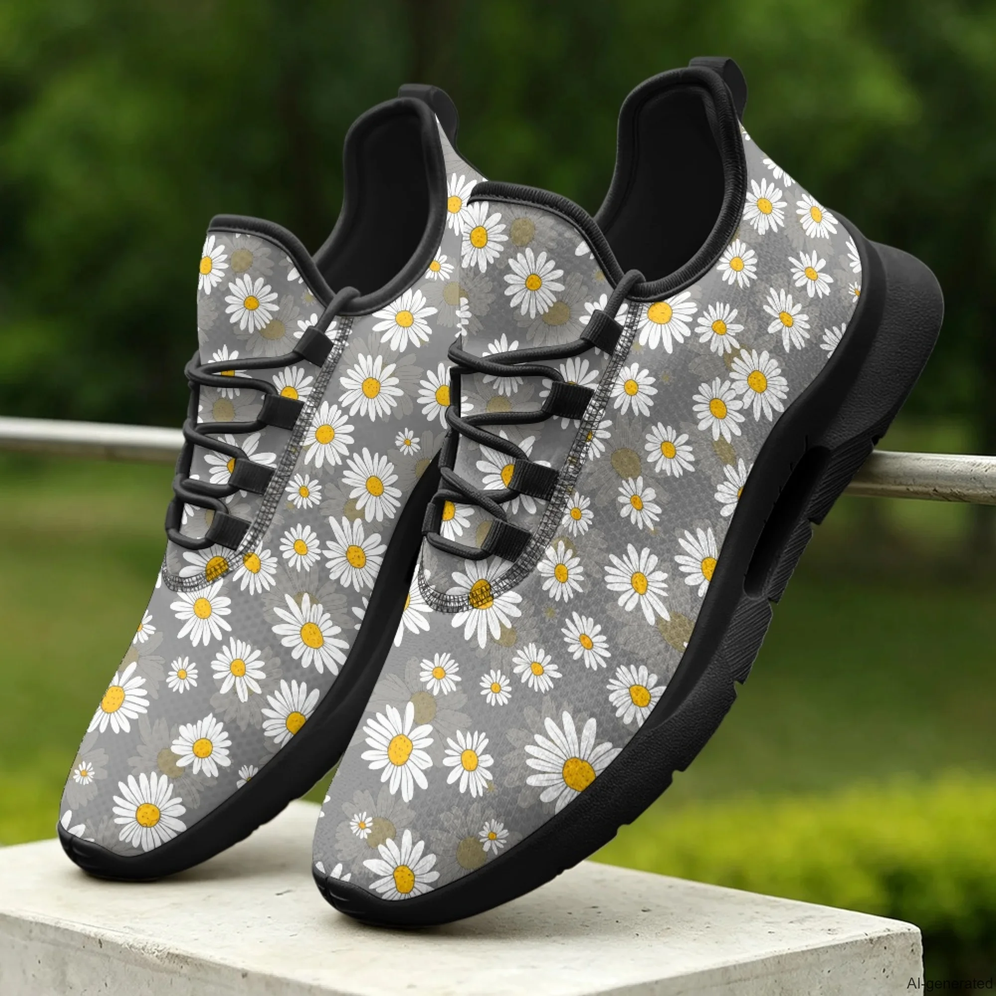 XIXIRIMIDO Nursing Sneakers for Woman Lace-up Casual Shoes Cheap Nursing Shoes for Women Nice Non-slip Nurse Sneakers Daisy