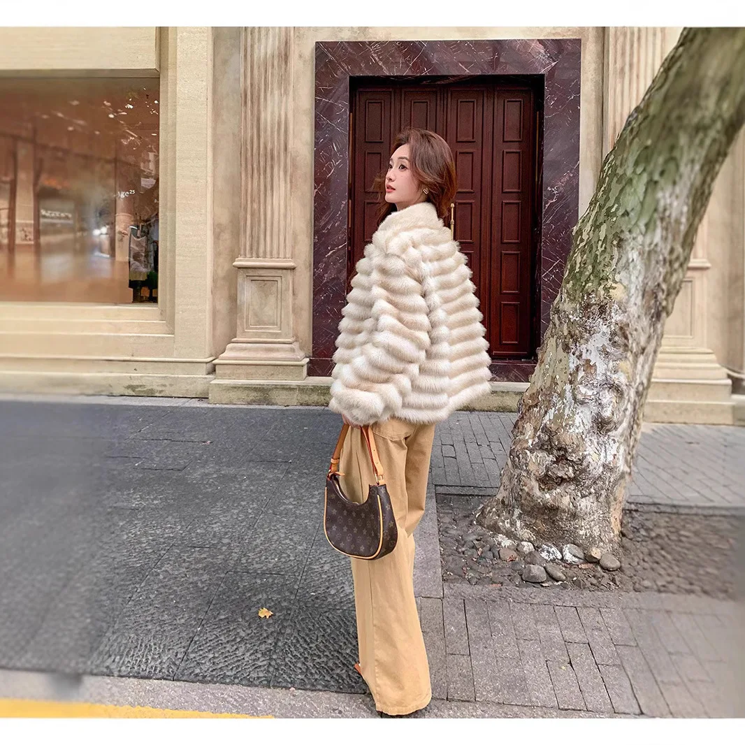 Faux Fur Coats Women Full Sleeve Short Coat Thick Warm Y2k Streetwear Elegant Work Overcoat Jackets Outerwear 2025 Autumn Winter