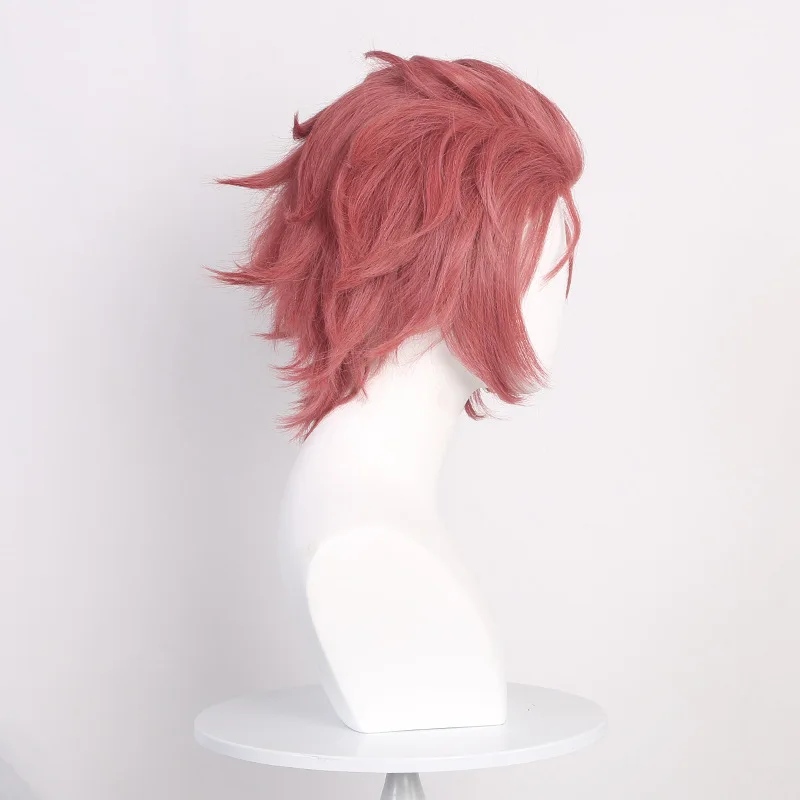 Blue Prison Anime Cosplay Wig Pink Large Backcomb Upturned Style Xishi Ya Cosplay Wig