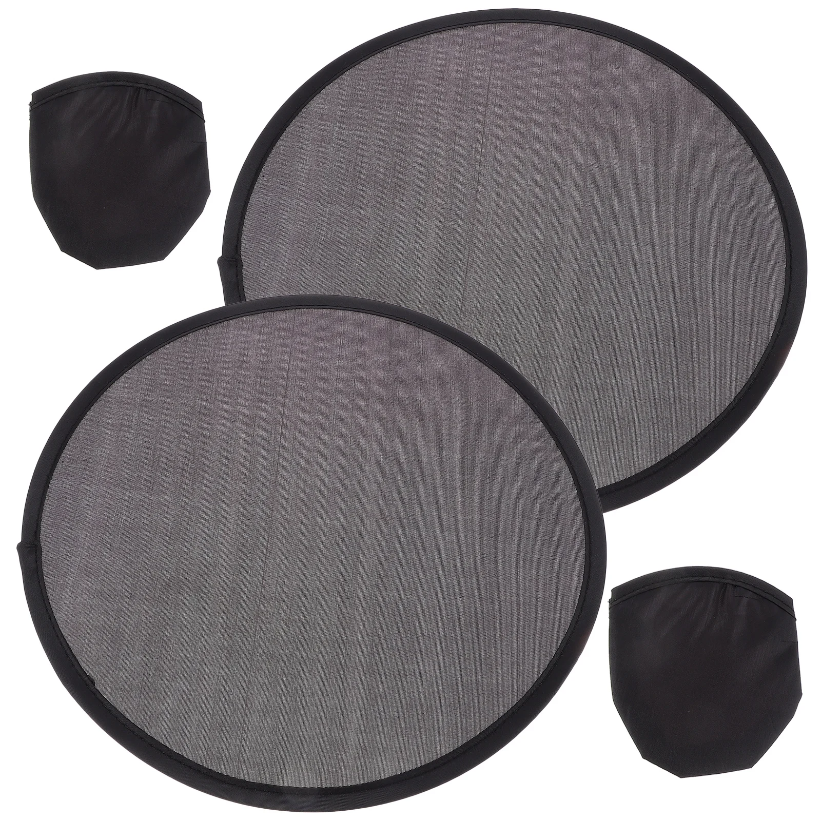 

2Pcs Folding Round Fan Classic Portable Hand Fan for Dancing Cosplay Event Gift Lightweight Sturdy Fabric Plastic Build