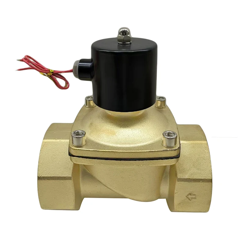 2 W 2-way brass water valve 3 inches 4 inches solenoid valve 220 volts AC normally closed DN65 DN80 wire lead type large