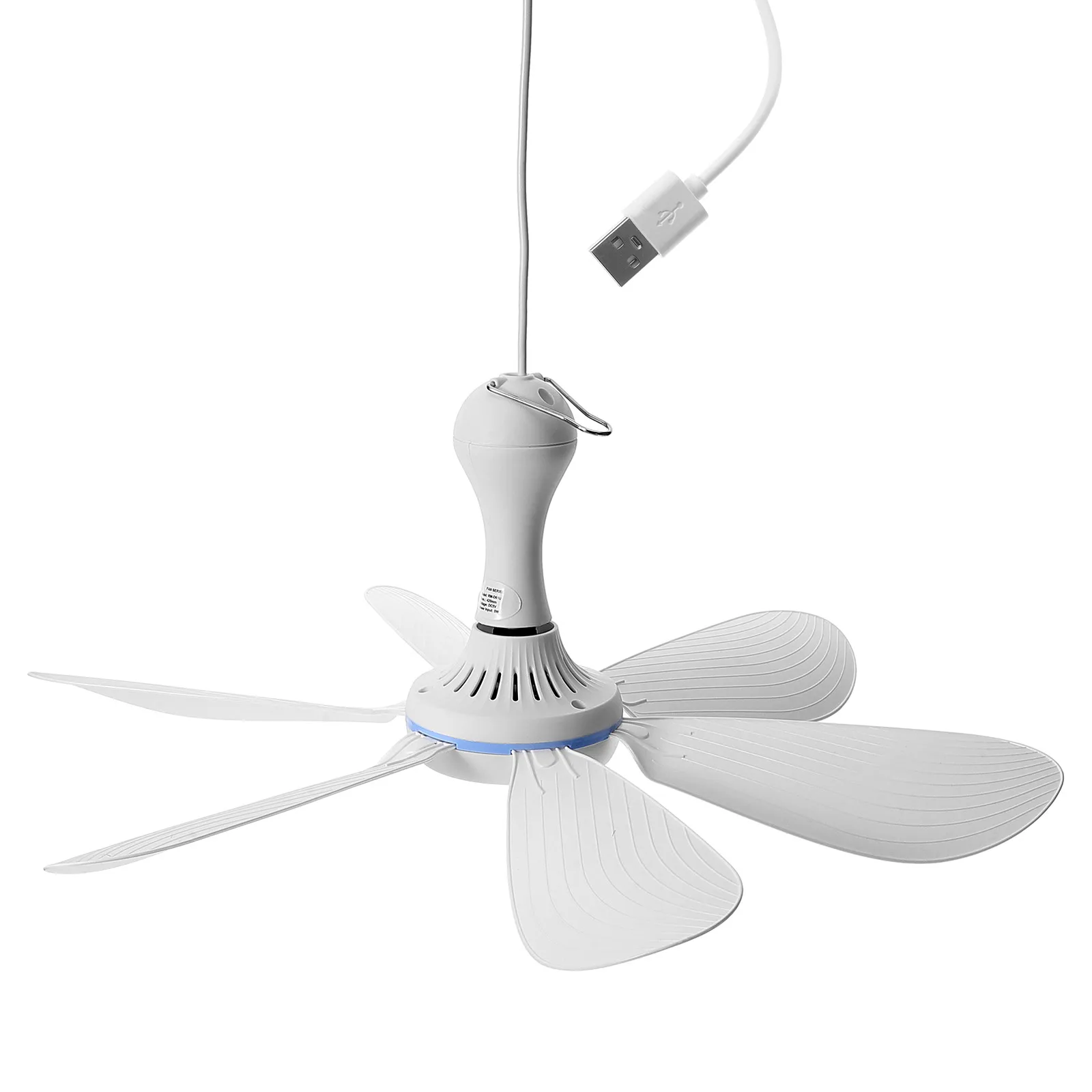 USB Small Ceiling Fan Compact Modern Mini Fan for Plants Pets Low Noise Plastic Space Saving USB Powered Portable