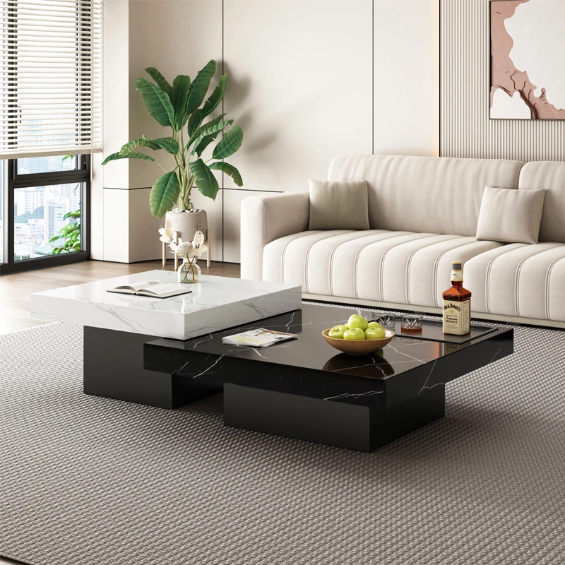 

Italian, minimalist, rock slab, coffee table, light luxury, high-end, living room, home