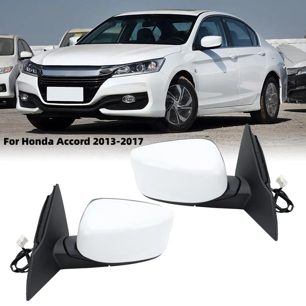 

Side Rearview Mirror Assembly Fit For Honda Accord 2013-2017 3Pins Electric Adjustment Manual Folding Direct Replace Accessories