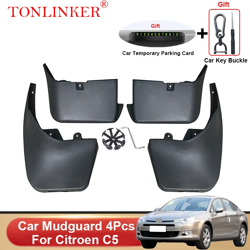 

TONLINKER Car Mudguard For Citroen C5 Sedan 2008 2009-2013 2014 2015 2016 Mudguards Splash Guards Fender Mudflaps Accessories