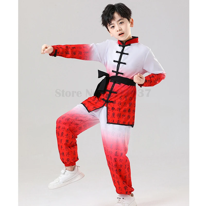 Traditional Chinese Kung Fu Uniform Martial Arts Suit Children Tai Chi Wushu Clothes Adult Kid Vintage Wing Chun Shaolin Costume