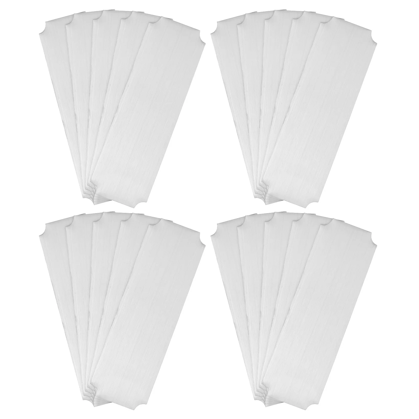 

20 Pcs Blank Stainless Steel Tags Business Card Blanks Metal Cards Adhesive Name Plates