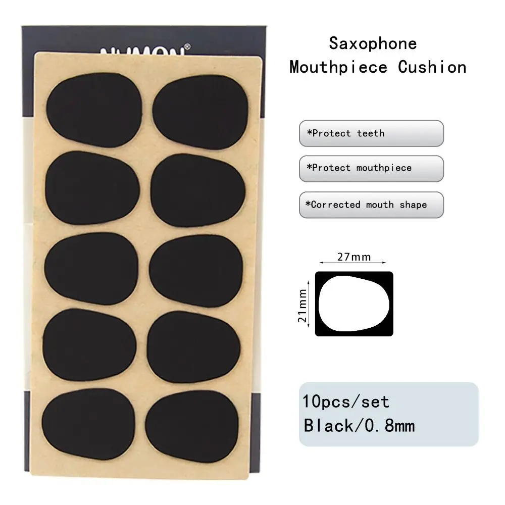 Silicone Pads Sax Mouthpiece Patches Standard 0.5mm/0.8mm Sax Mouthpiece Cushion Mouthpiece Patches Clarinet