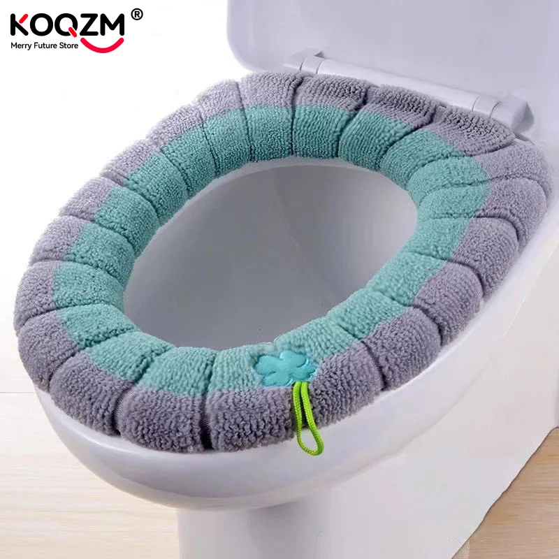 

Toilet Cover 1pcs Toilet Seat Cover Pads with Handle Toilet Lid Cover Cushion Thicker Bathroom Soft Toilet Seat Cover Soft Thick