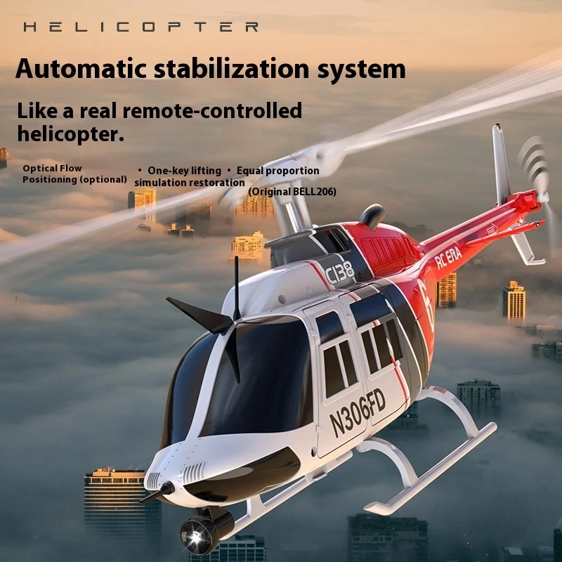 

RE ERA's new C138 aileron free remote-controlled helicopter with 4-channel fixed altitude optical flow imaging real flight model