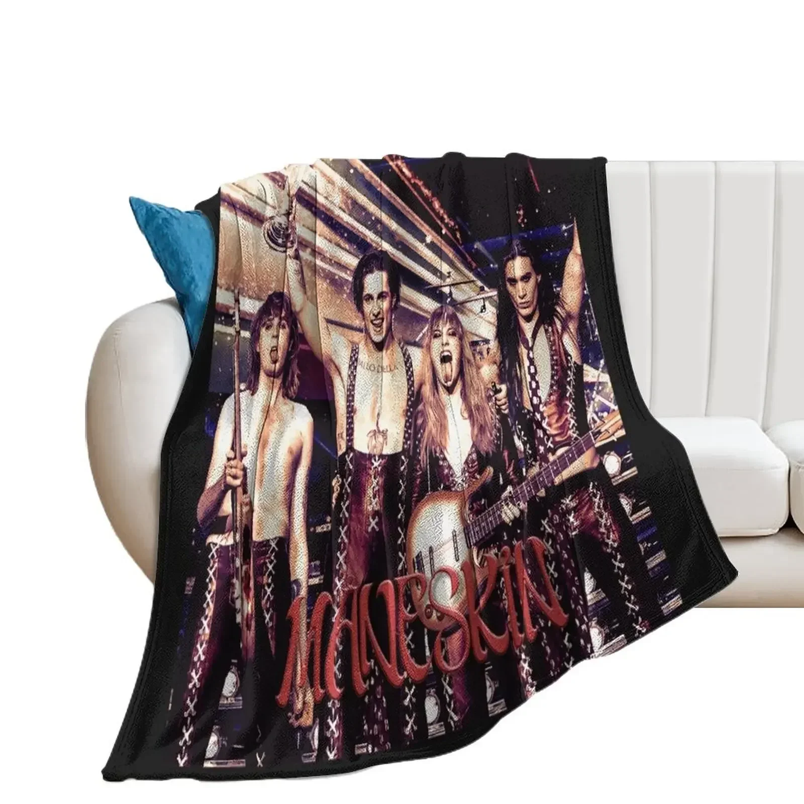 Maneskin glamrock rock band Throw Blanket Cute Luxury Thicken Blankets