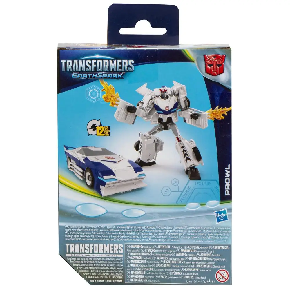 Transformers Earthspark Deluxe Class Prowl 5-inch robotactiefiguur, converteert in 12 stappen, interactief speelgoed