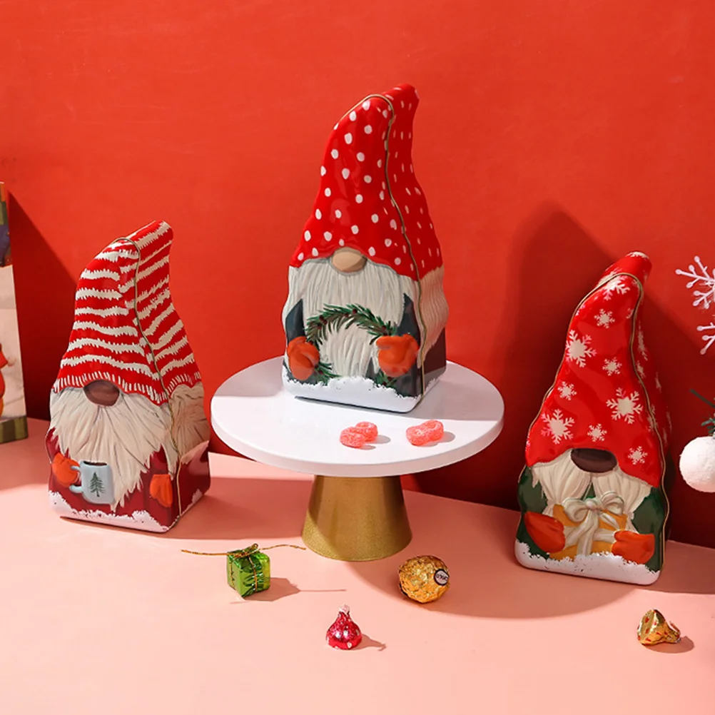 

Holiday Christmas Tin Box Candy Biscuit Cookie Container Small Gift Storage Box Fine Workmanship Shiny Decorative Metal Tin