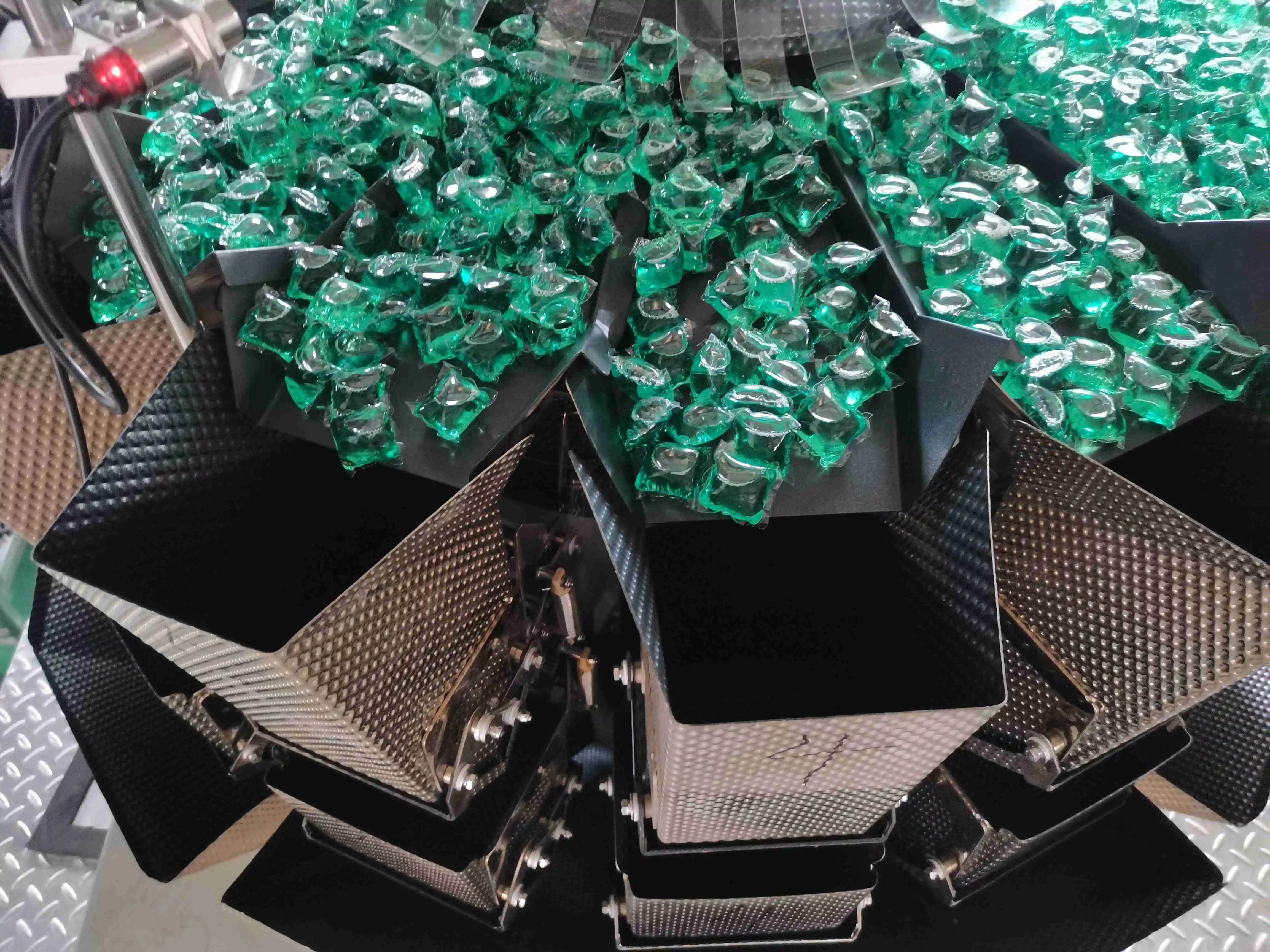 Automatic dishwasher tablets counting stand up bag multihead weigher packing machine