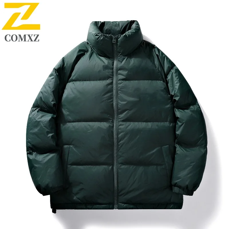 Men Outdoor Sports Windbreaker Winter Coat Thickened Cotton-Padded Jacket Waterproof Windproof Fleece Lined Thermal Outerwear