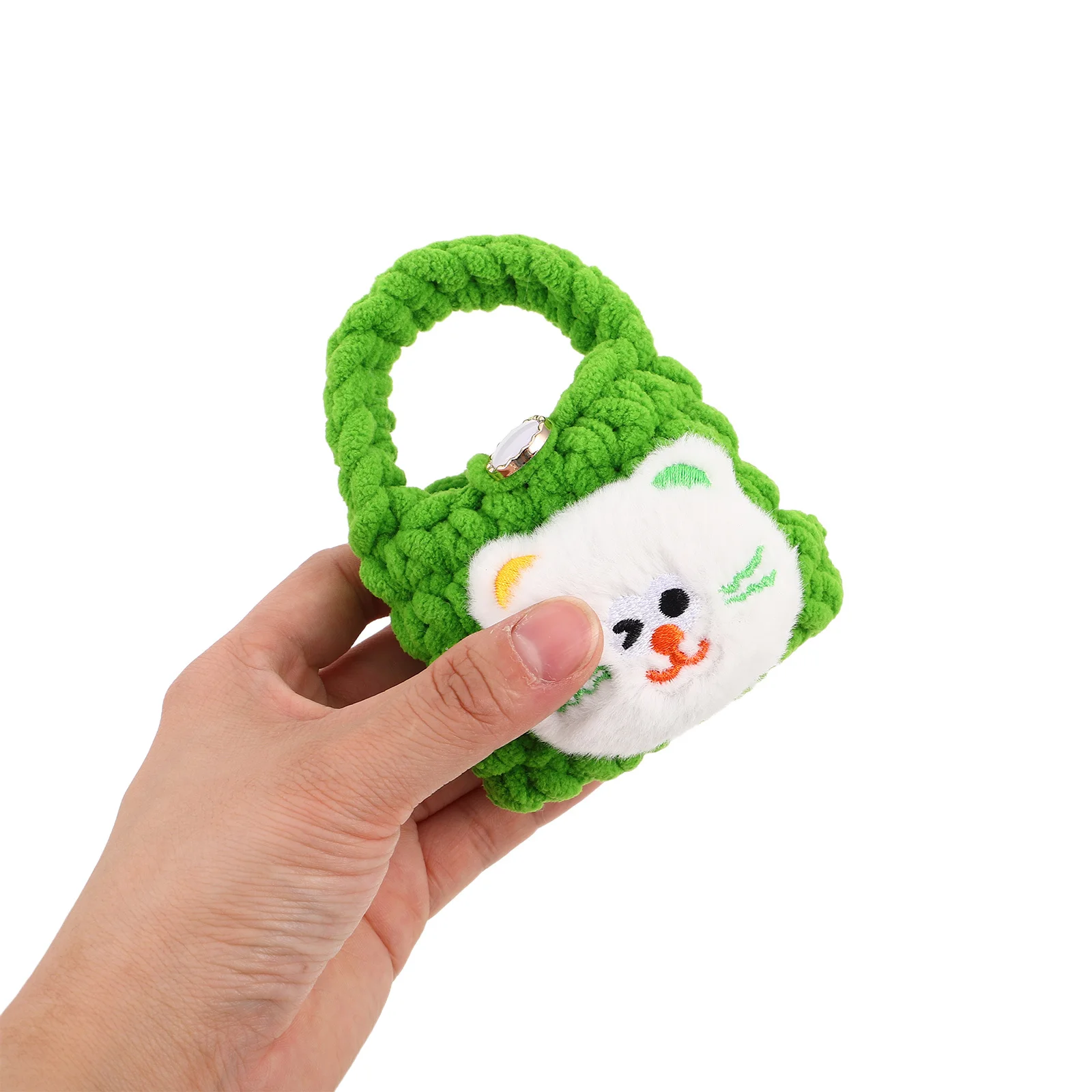 

Cat Design Earphone Storage Bag Soft Knitted Headphone Protective Pouch Portable Carry Case Small Organizer for Travel Daily Use