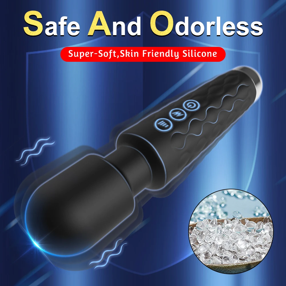 Powerful Vibrator Women's Magic Wand USB Rechargeable Waterproof Massager Clitoral G-Spot Vibrator Sex Toy Suitable for Adults - Image 5