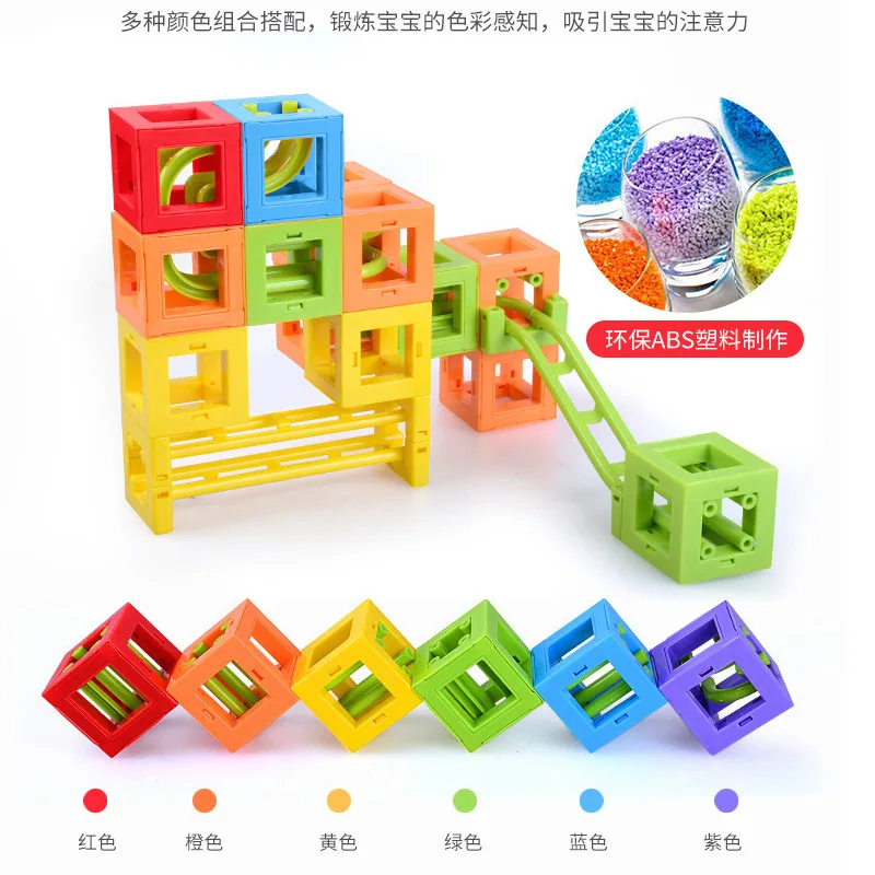 3D Creative Magnetic Sheet Building Block Designer Magnet Maze Race Run Ball Marble Track Slide Brick Education DIY Toys