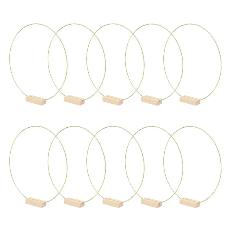 

Набор из 10 металлических цветочных кольцевых подставок диаметром 10 дюймов с 10 деревянными держателями для карточек, золотые кольцевые подставки для стола, прочные