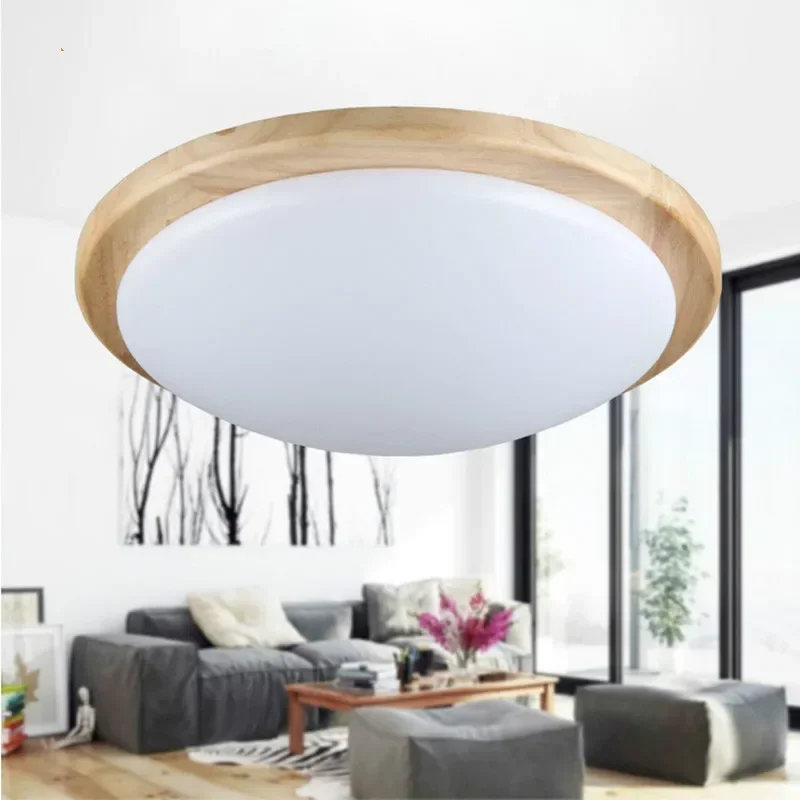 

Korean Garden Wood Ceiling Modern LED lamp Style Indoor Light For Home Bedroom Lamps Foyer Room Lamp Fixture Lampshade Lighting