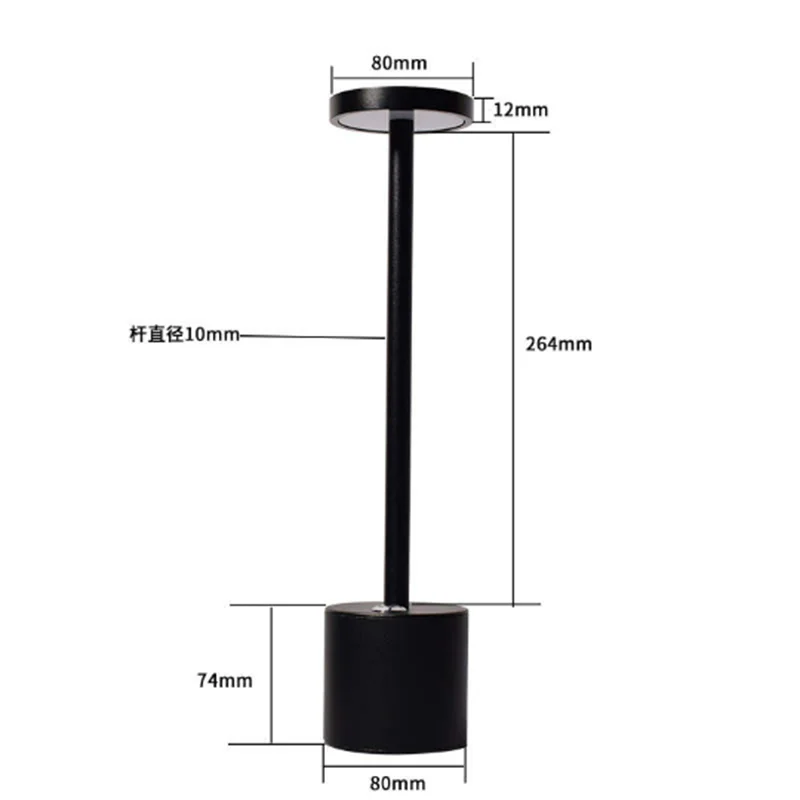 Jianbian LED Rechargeable USB desk Lamp cordless Touch Dimming Table Lamp For Bar KTV hotel Living Room night Light Bedside lamp