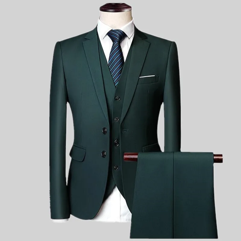 Men Formal Slim Fit Tuxedo Prom Suit Male Groom Wedding Blazers High Quality Groomsman Luxury Dress Business Banquet Party Suit