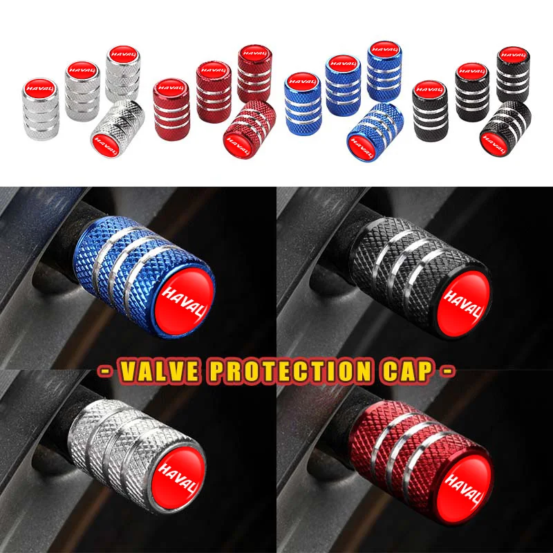 4Pcs Car Tire Valve Stems Cap Tire Valve Cap Wheel Stem Air Valve Cap For Haval Jolion F7 H6 H1 H2 H3 H4 H5 H7 H8 H9 M4 M6 F5 F9