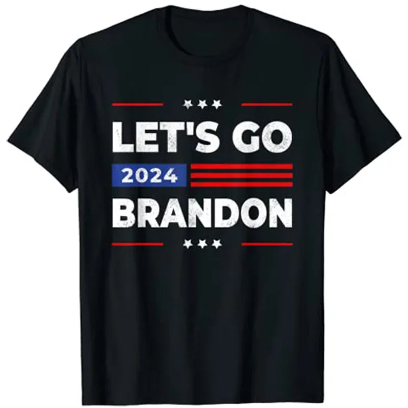 Let's Go Brandon 2024 Election T-Shirt Funny Political Jokes Tee Tops Anti Joe Biden Club Shirts