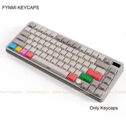 Fynmi Low Profile Keycaps 127 keys PBT Dye-Sublimation ANSI Keycaps for Low profile Switch/MX Switch Mechanical keyboard