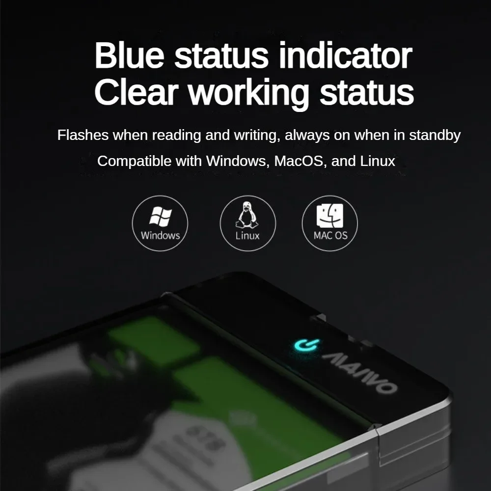 Maiwo-エンクロージャー付き外付けハードドライブ,USB 3.0タイプC,2.5インチHDD,5gbps,sata hdd,ssd,HDD,工具不要のサポート