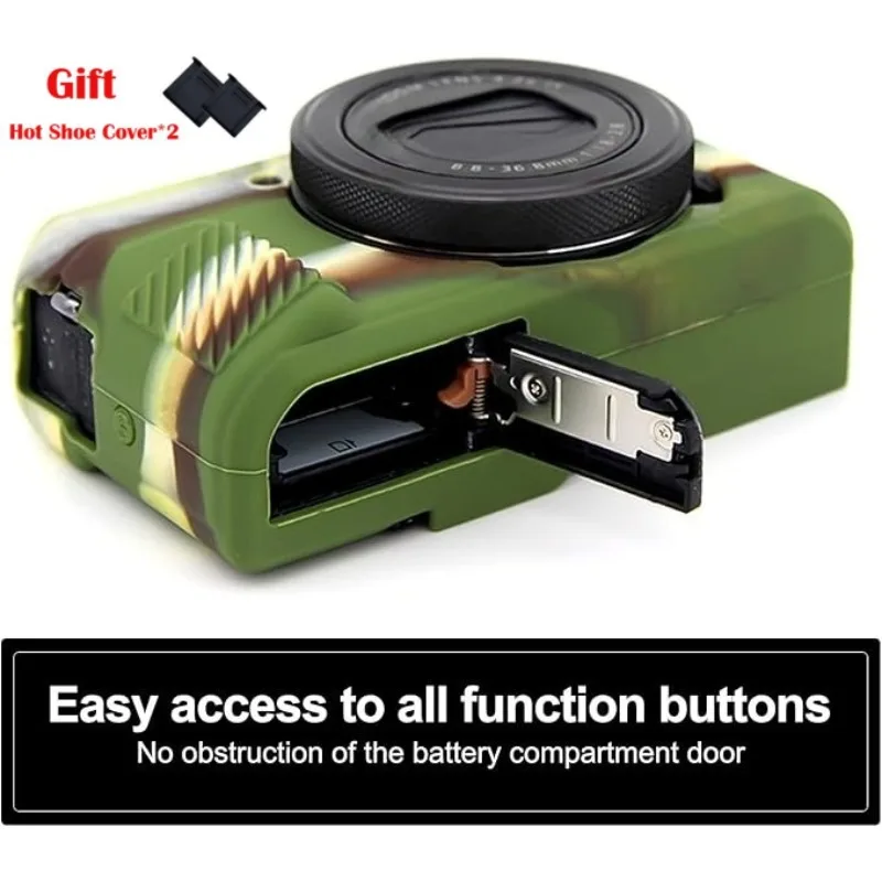 

Accessories Silicone Case Camera Bag For Canon G7X markii/III g7x2/g7x3 protective camera sleeve + Hot Shoe Cover