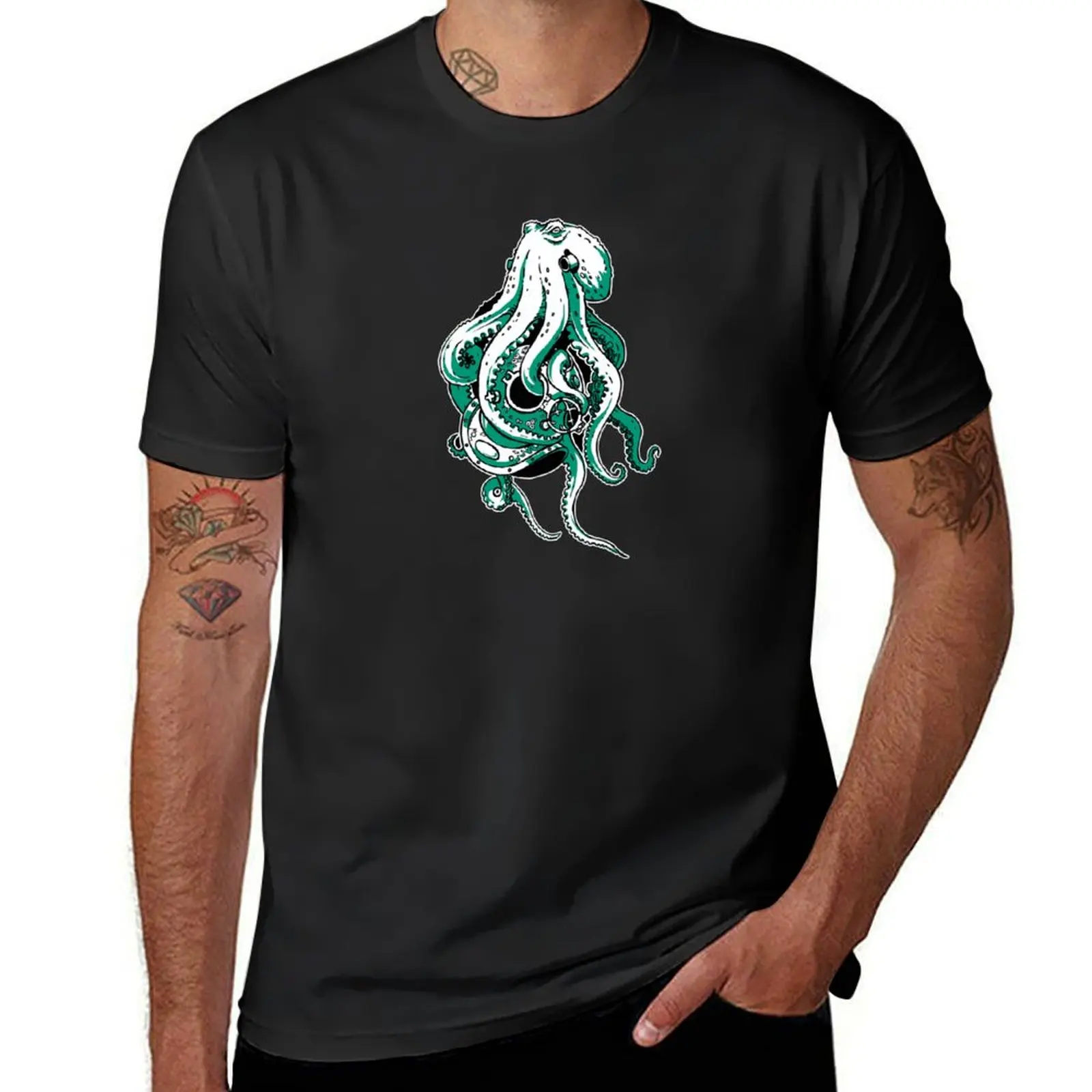 

Moving day Octopus T-Shirt vintage t shirts quick drying custom t-shirts Men's clothing