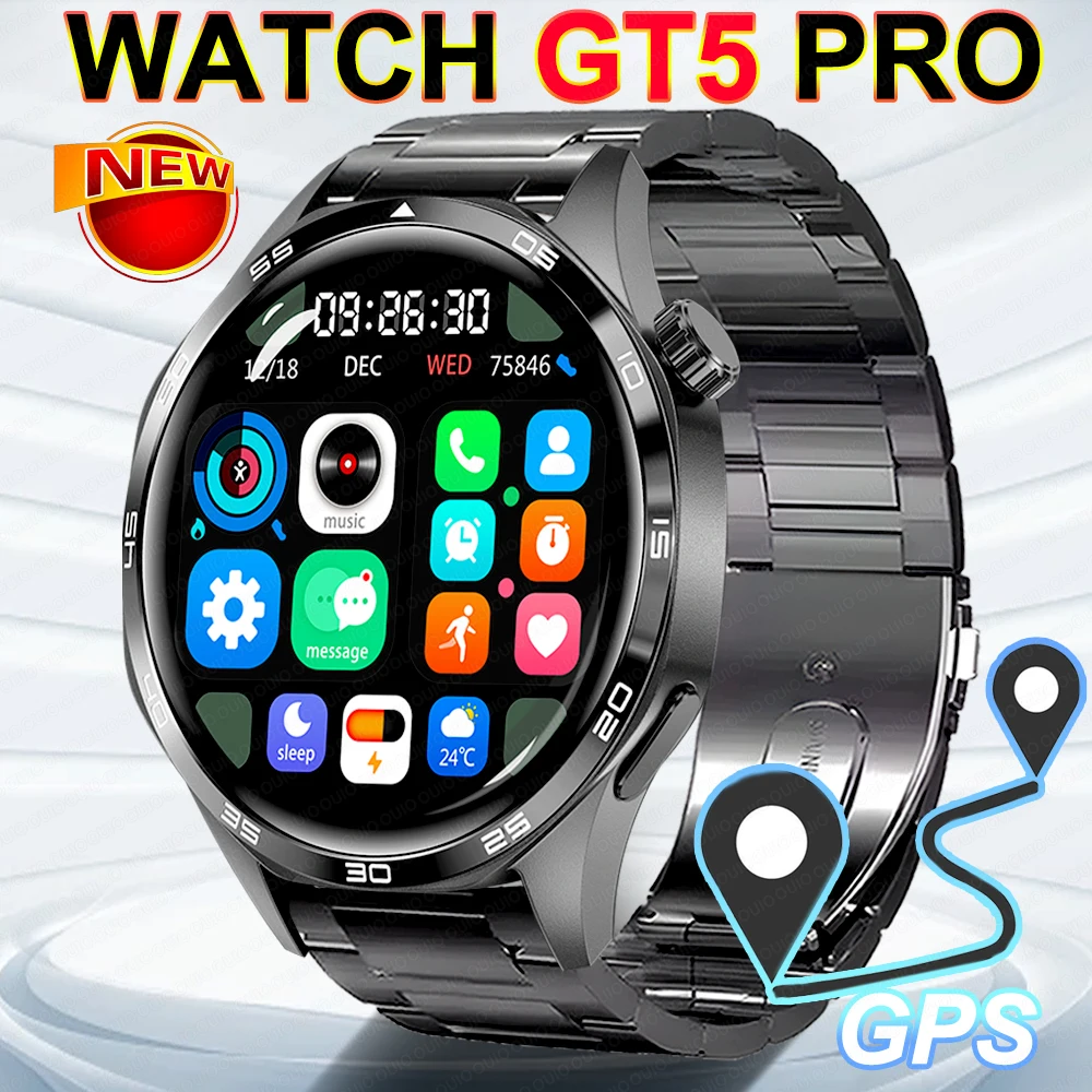 

For HUAWEI Outdoor Sports GPS Smart Watch Men AMOLED Screen NFC Compass Heart rate Waterproof Bluetooth Call SmartWatch 2025 New