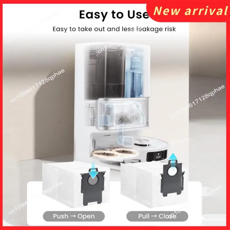 N89R 12 قطعة 3.2L كيس غبار كبير للاستعمال مرة واحدة لمكنسة Dreame X40 Ultra/X30 Ultra/L40 Ultra/L10s Pro Ultra/L10s Ultra Gen2