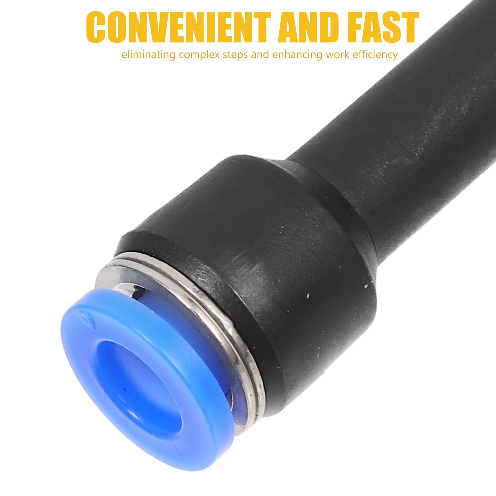 5Pcs Quick Connect Air Hose Fittings Pneumatic Connector Plastic Push to Connect Straight Parts for