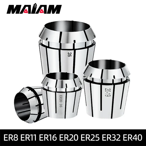 Portabrocas de diámetro grande ER8 ER11 ER16 ER20 ER25 ER32 ER40 herramienta de sujeción de pinza de resorte portabrocas herramienta de torno de fresado CNC