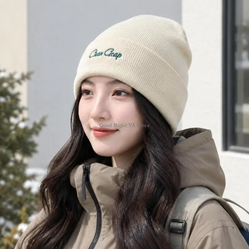  Ribbed Cold-Weather Hat with Folded Band, Soft Nylon-Blend Texture, and Head-and-Ear Coverage for Walking and Travel