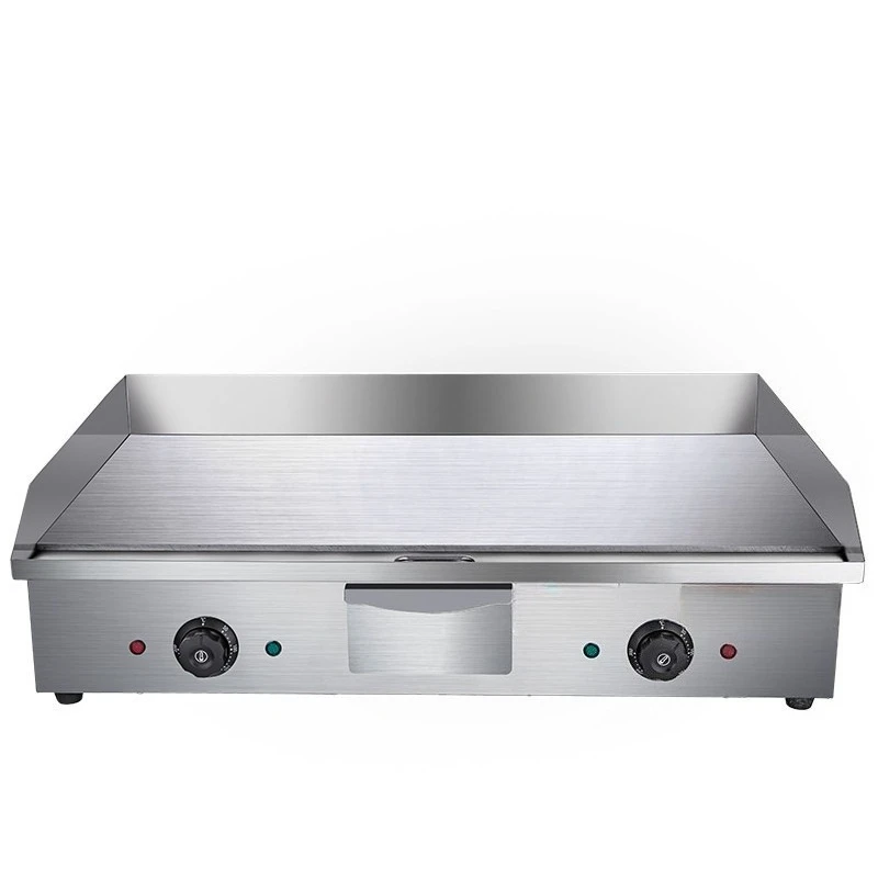 Parrilla eléctrica de Gas, placa de hierro comercial para hornear fideos fríos, máquina de tortitas, huevos fritos, calamar, puesto móvil